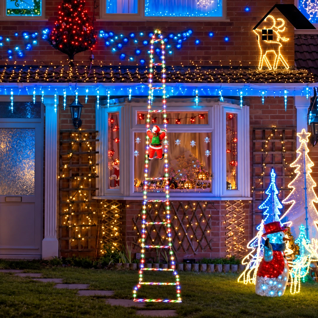 Escada LED com Papai Noel — foto 3