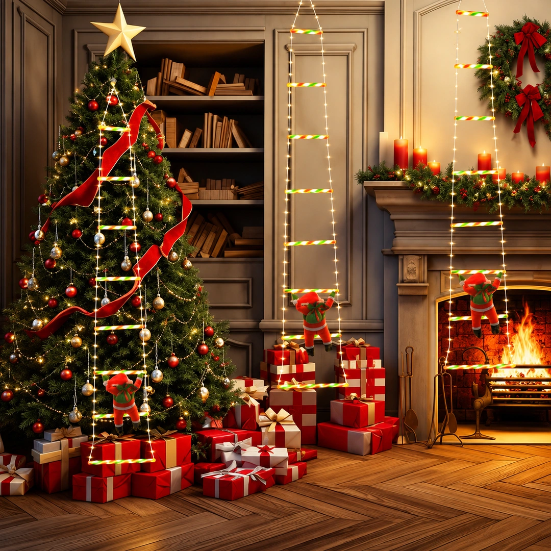 Escada LED com Papai Noel — foto 5