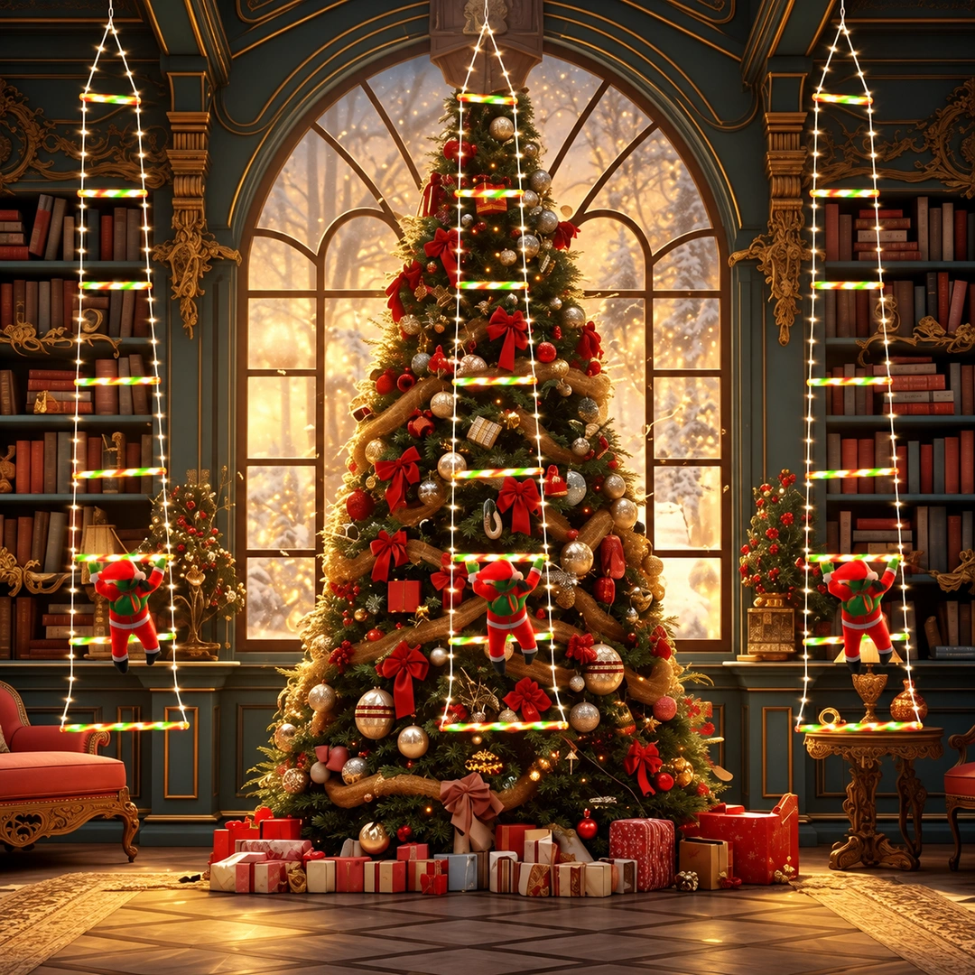 Escada LED com Papai Noel — foto 6